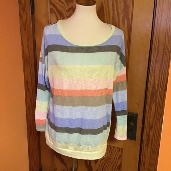 Rainbow striped slouchy sweater - Picture 5 of 9